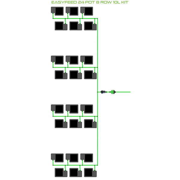 Alien Hydroponics EasyFeed 24 Pot 8 Row Kit