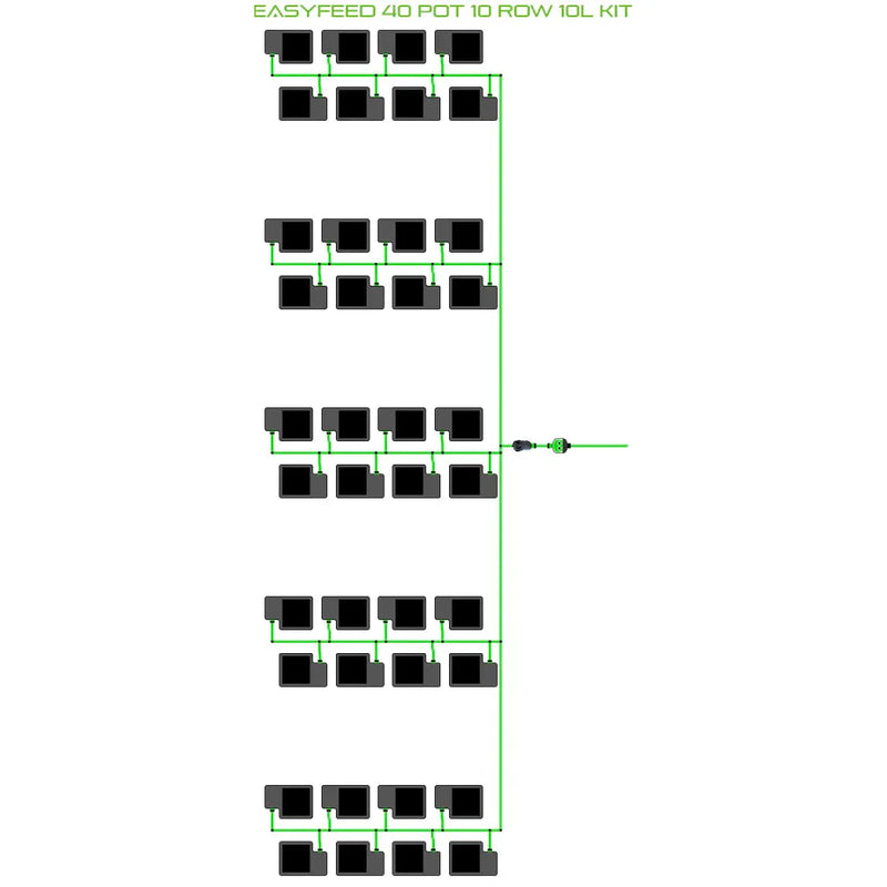 Alien Hydroponics EasyFeed 40 Pot 10 Row Kit
