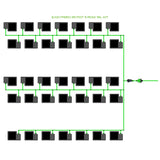 Alien Hydroponics EasyFeed 35 Pot 5 Row Kit