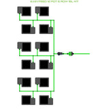 Alien Hydroponics EasyFeed 12 Pot 6 Row Kit