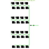 Alien Hydroponics EasyFeed 28 Pot 7 Row Kit
