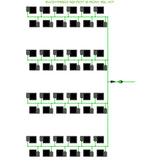 Alien Hydroponics EasyFeed 48 Pot 8 Row Kit