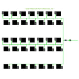 Alien Hydroponics EasyFeed 35 Pot 5 Row Kit