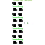 Alien Hydroponics EasyFeed 16 Pot 8 Row Kit