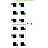 Alien Hydroponics EasyFeed 12 Pot 6 Row Kit