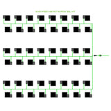 Alien Hydroponics EasyFeed 48 Pot 6 Row Kit