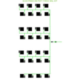 Alien Hydroponics EasyFeed 28 Pot 7 Row Kit