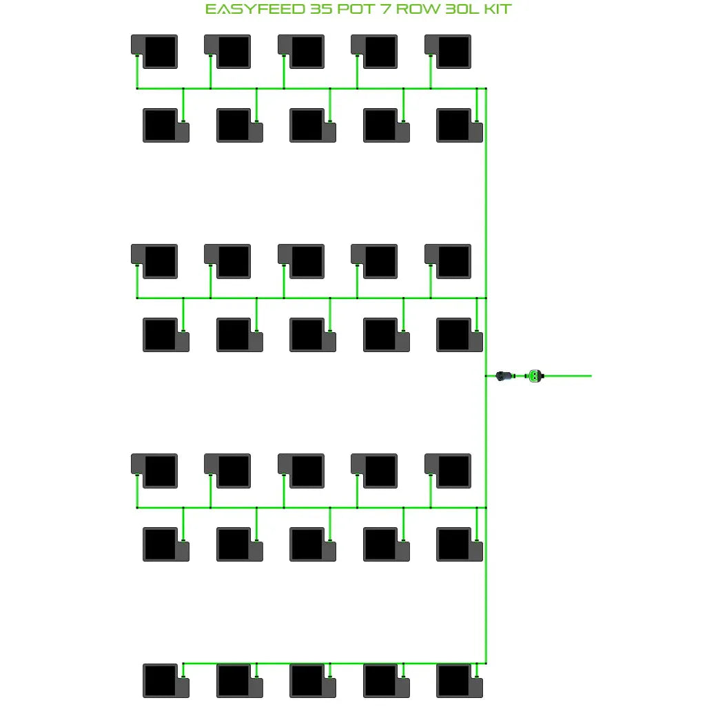 Alien Hydroponics EasyFeed 35 Pot 7 Row Kit