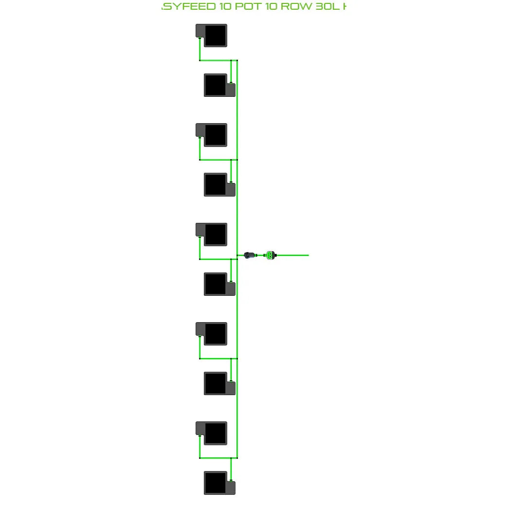 Alien Hydroponics EasyFeed 10 Pot 10 Row Kit