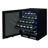 Allavino Reserva Series 50″ 34″ Tall Single Zone Left Hinge Black Stainless Steel Wine Cooler Refrigerator