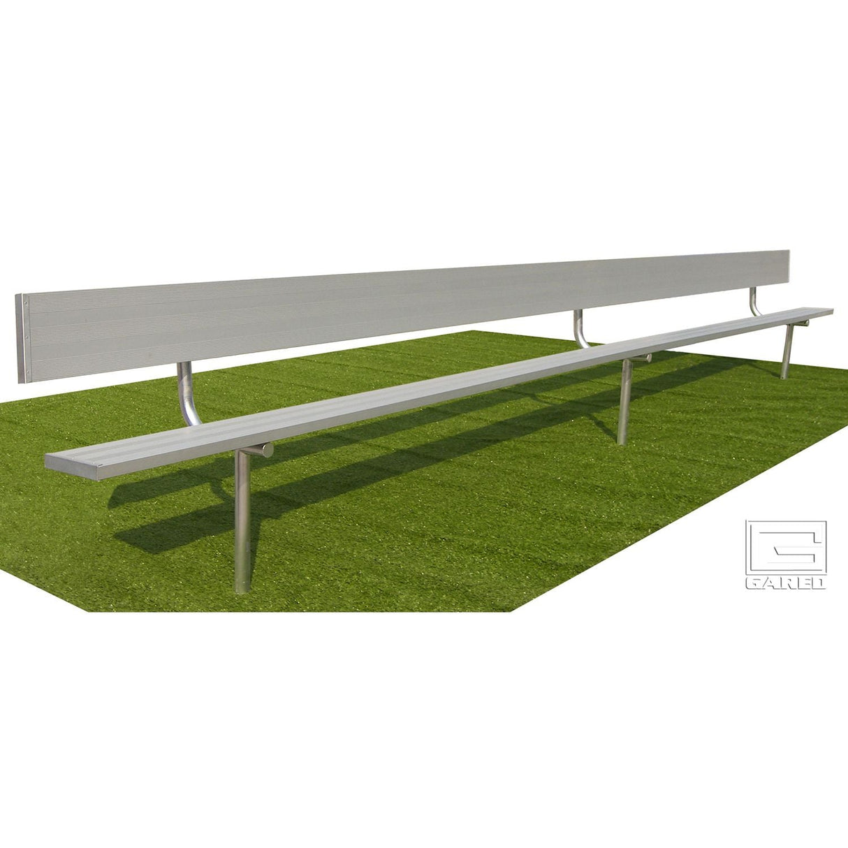 Gared Spectator 27′ Inground Bench with Back Sports Seating BE27IGWB