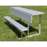 Gared Spectator 21' Portable Bench with Shelf Aluminum Bleacher BE21PTWS