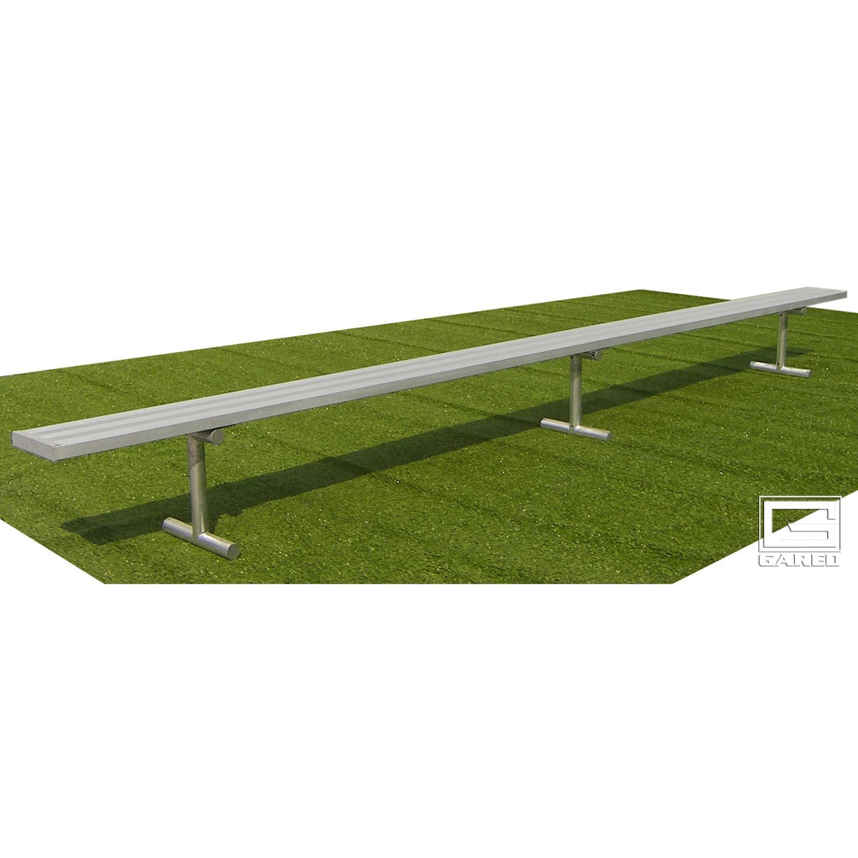 Gared Spectator 27' Portable Backless Aluminum-Steel Bench BE27PT