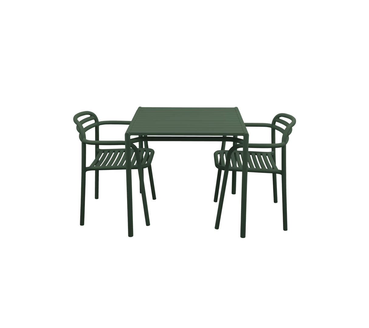 Bliss Dining Table with 2 Armchairs Outdoor Dining Set