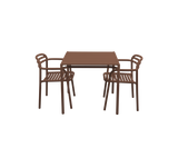 Bliss Dining Table with 2 Armchairs Outdoor Dining Set