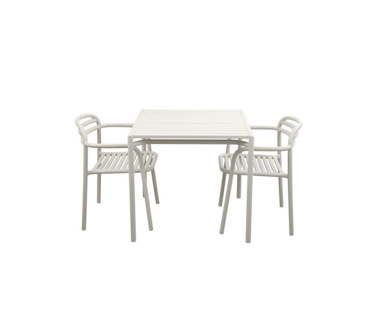 Bliss Dining Table with 2 Armchairs Outdoor Dining Set