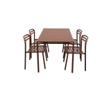 Bliss Rectangular Dining Table with 4 Chairs Outdoor Dining Set