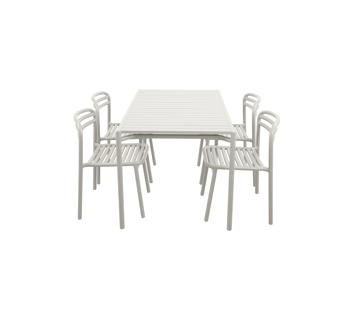 Bliss Rectangular Dining Table with 4 Chairs Outdoor Dining Set