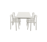Bliss Rectangular Dining Table with 4 Chairs Outdoor Dining Set