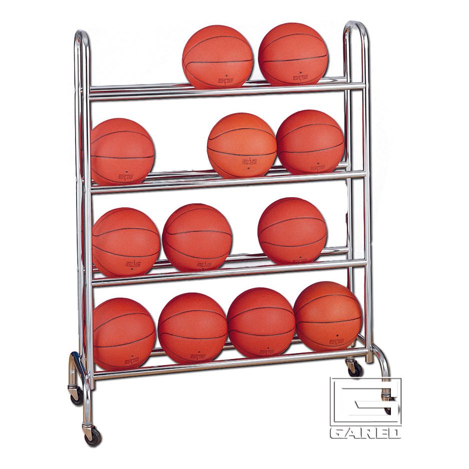 Gared 4‑Tier Ball Rack 16‑Ball Capacity Sports Storage Rack BR-16
