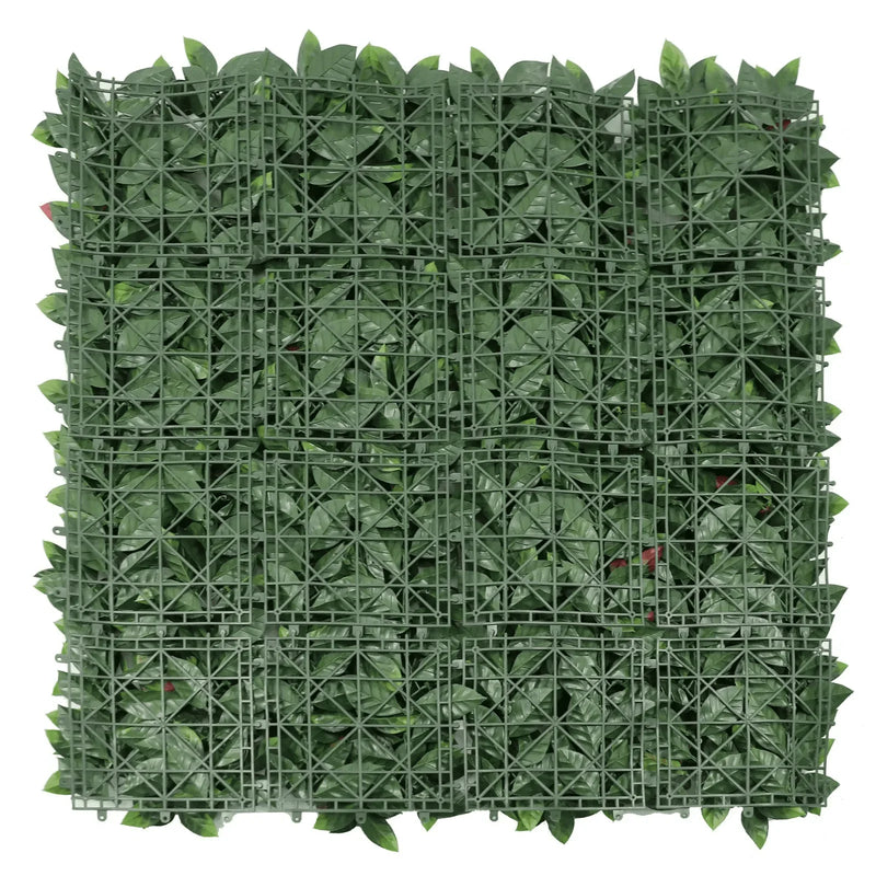 Designer Plants USA Artificial Photinia Hedge Panel 40 x 40 Commercial Grade UV Resistant