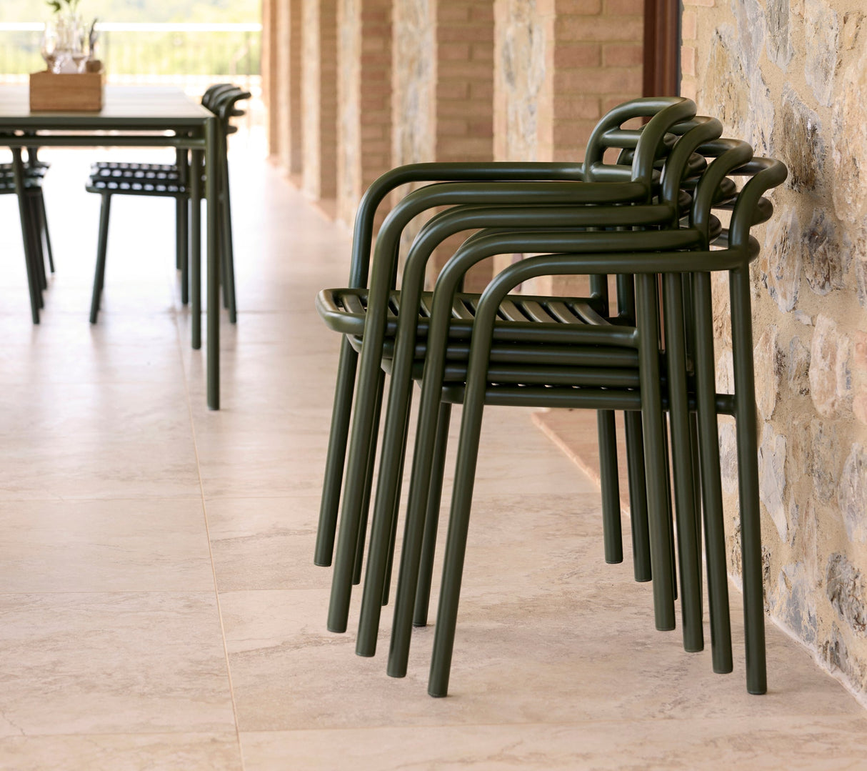 Bliss Dining Table with 2 Armchairs Outdoor Dining Set