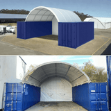 Chery Industrial 20x20 ft Container Shelter with Closed Back Panel