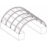 40’ x 40’ x 15’ Container Shelter with Closed Back Panel
