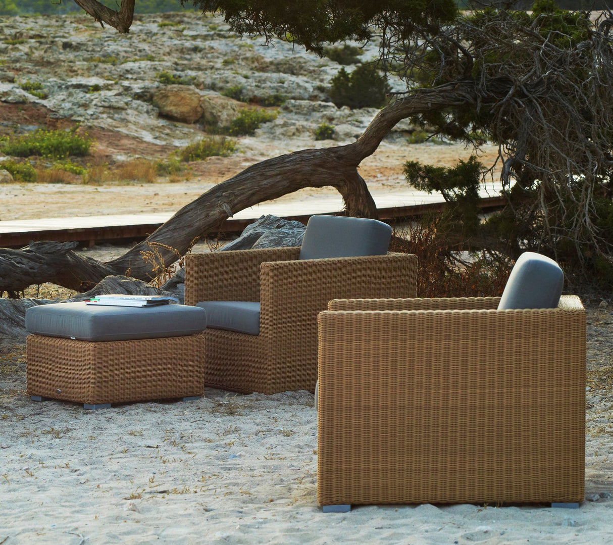 Cane-line Chester Outdoor Footstool Coffee Table