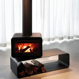 HearthArtSinn Ember 4 Simple Rotating Wood Burning Fireplace Wood Stove