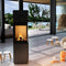 HearthArtSinn Ash 6 Real Fire Wood Floor Standing Fireplace