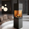 HearthArtSinn Ash 6 Real Fire Wood Floor Standing Fireplace