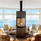 HearthArtSinn Ash 6 Real Fire Wood Floor Standing Fireplace