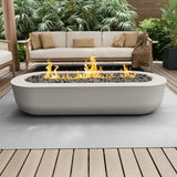 HearthArtSinn Volcano 11 Curved Stainless Steel Painted Fire Pit