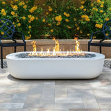 HearthArtSinn Volcano 11 Curved Stainless Steel Painted Fire Pit