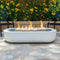 HearthArtSinn Volcano 11 Curved Stainless Steel Painted Fire Pit