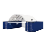 Chery Industrial 20x20 ft Container Shelter with Closed Back Panel