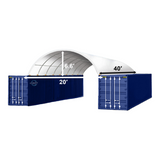 Chery Industrial C2040 20’ x 40’ PE Dome Container Shelter