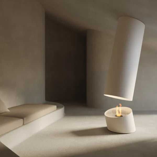 HearthArtSinn Bioethanol High-end Simple Column Real Flame Hanging Fireplaces