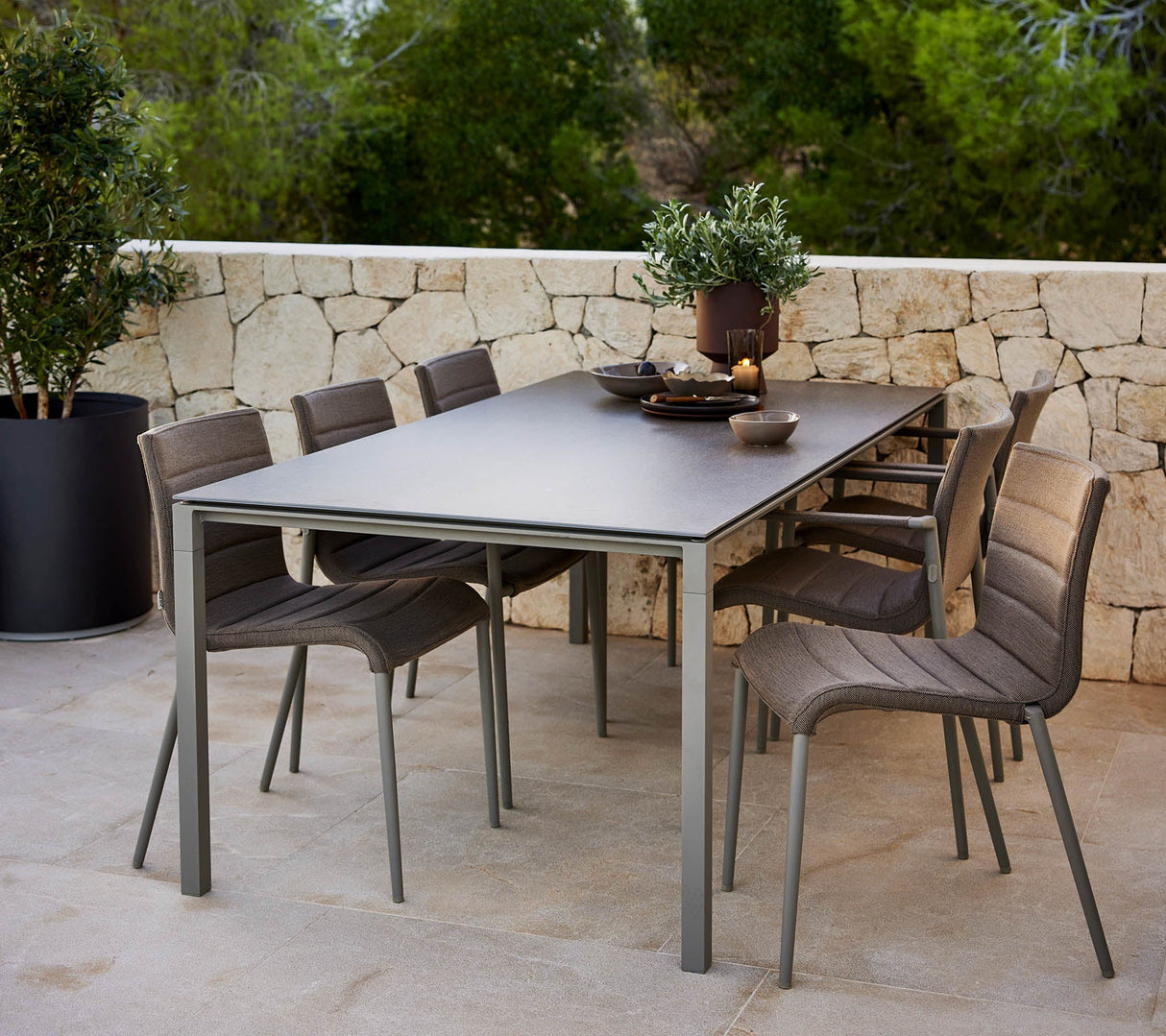 Core Outdoor Dining Chair Stackable Teak Aluminium