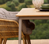 Core Outdoor Dining Table Teak Aluminium 210x90