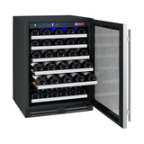 Allavino FlexCount Series 56 Bottle Single Zone Undercounter Wine Refrigerator with Stainless Steel Door Right Hinge VSWR56-1SR20