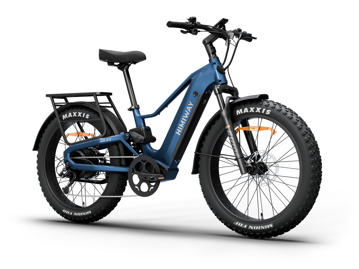Himiway D5 2.0 Full Suspension Fat Tire Electric Bike 750W 48V 15Ah 26x4.0 Electric Mountain Bike
