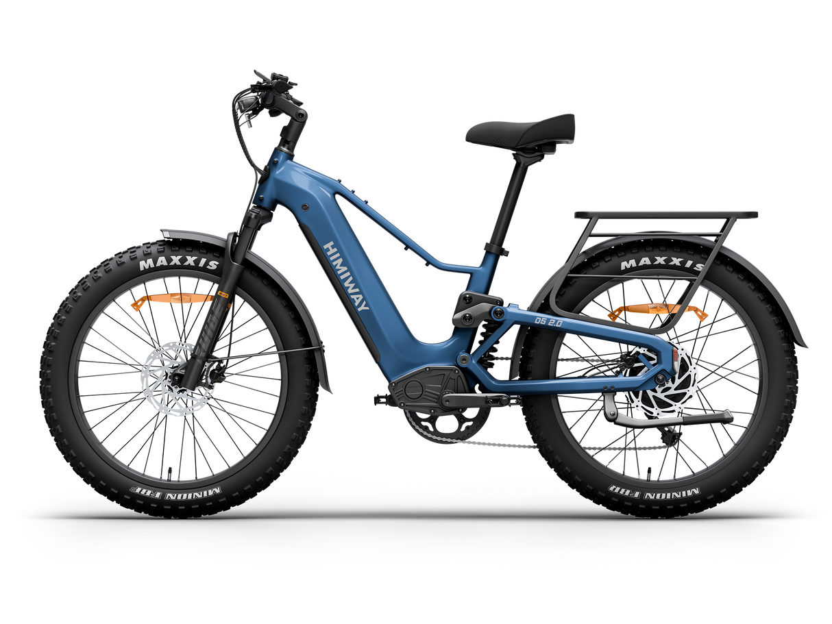 Himiway D5 2.0 Full Suspension Fat Tire Electric Bike 750W 48V 15Ah 26x4.0 Electric Mountain Bike
