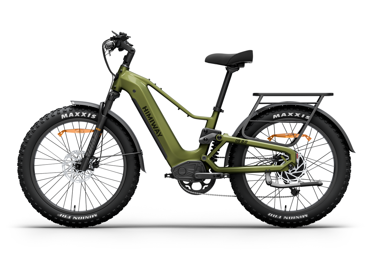 Himiway D5 2.0 Full Suspension Fat Tire Electric Bike 750W 48V 15Ah 26x4.0 Electric Mountain Bike