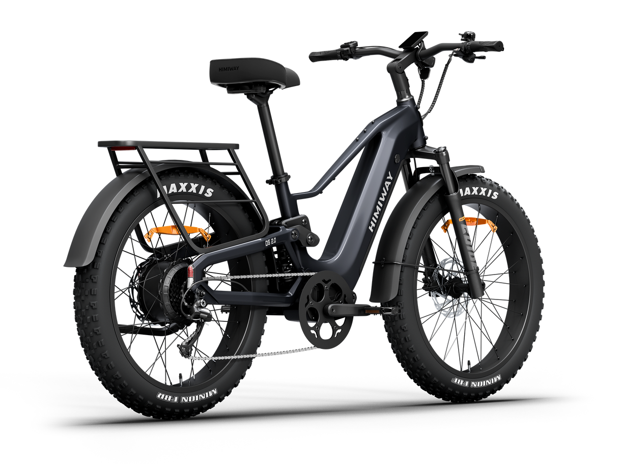 Himiway D5 2.0 Full Suspension Fat Tire Electric Bike 750W 48V 15Ah 26x4.0 Electric Mountain Bike