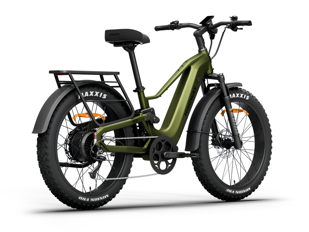 Himiway D5 2.0 Full Suspension Fat Tire Electric Bike 750W 48V 15Ah 26x4.0 Electric Mountain Bike