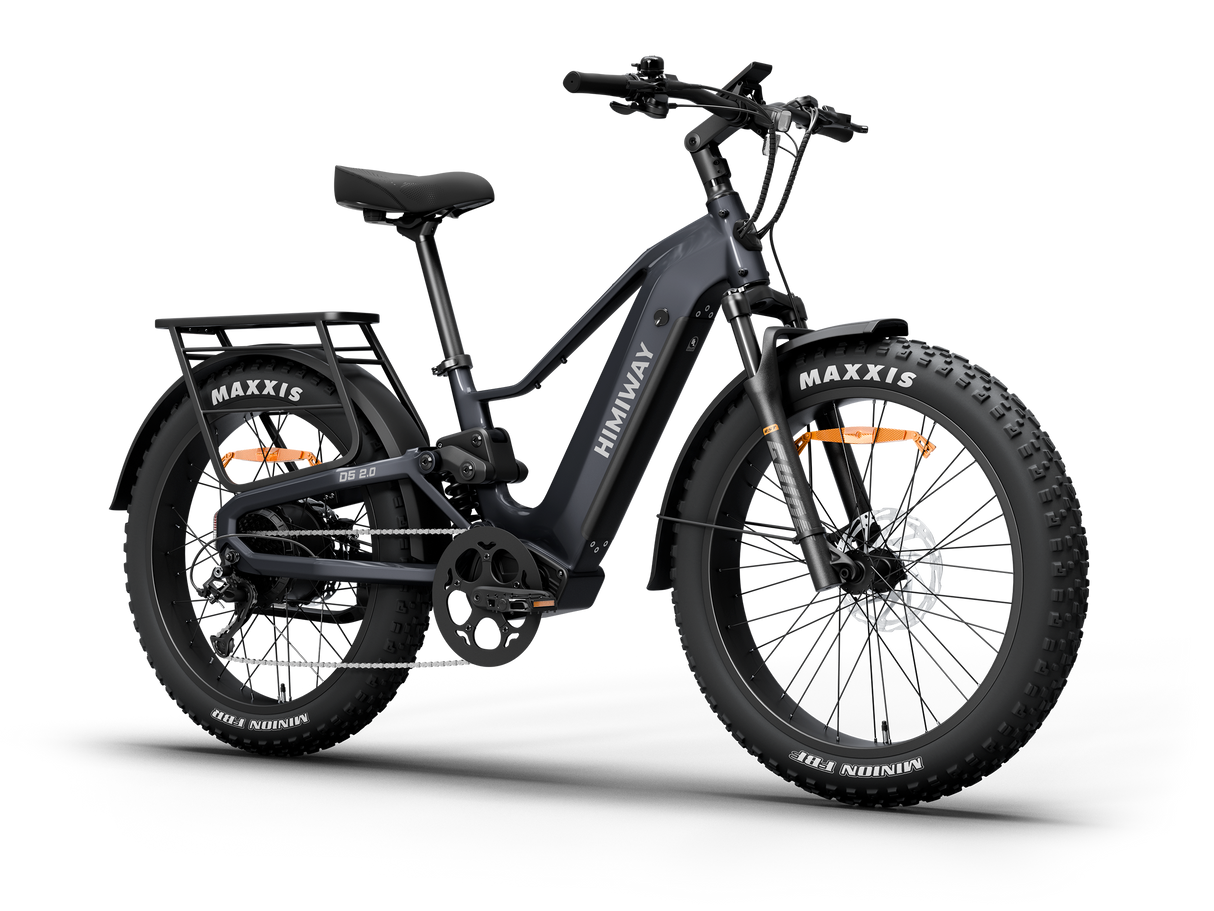 Himiway D5 2.0 Full Suspension Fat Tire Electric Bike 750W 48V 15Ah 26x4.0 Electric Mountain Bike