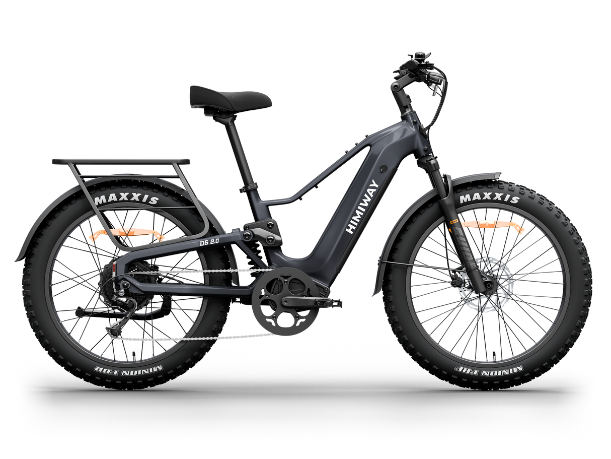 Himiway D5 2.0 Full Suspension Fat Tire Electric Bike 750W 48V 15Ah 26x4.0 Electric Mountain Bike