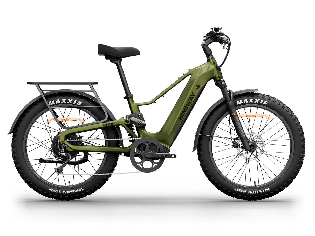 Himiway D5 2.0 Full Suspension Fat Tire Electric Bike 750W 48V 15Ah 26x4.0 Electric Mountain Bike